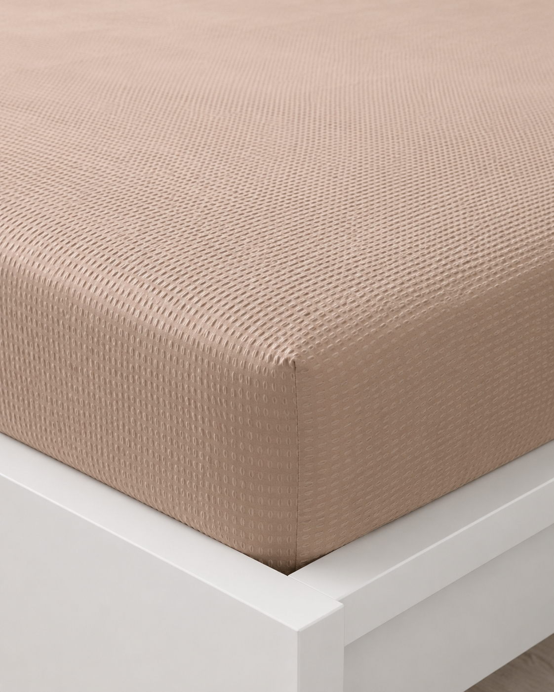 Seersucker Cotton Bedding Set – Desert Taupe