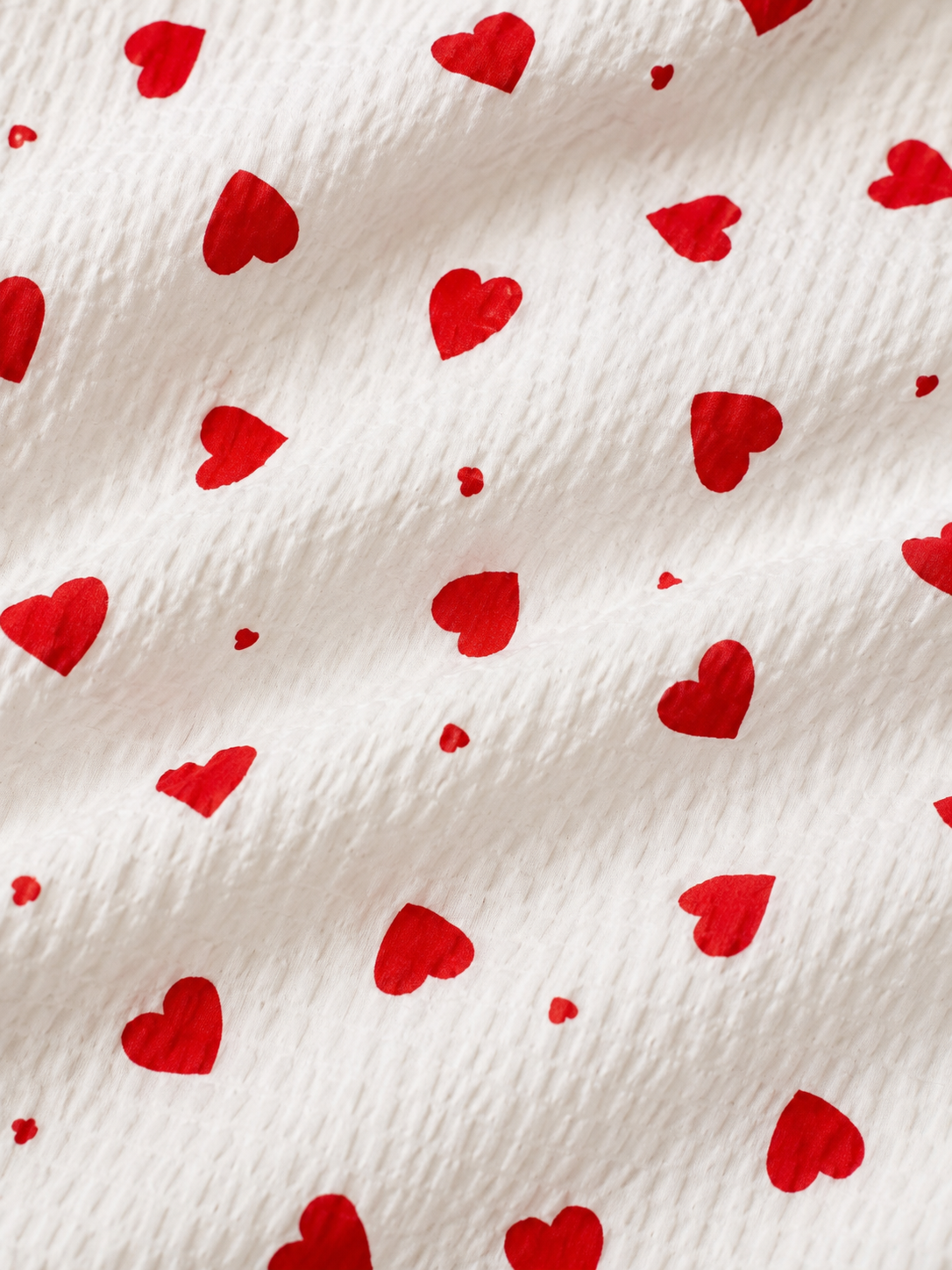 Seersucker Cotton Bedding Set – Red Heart