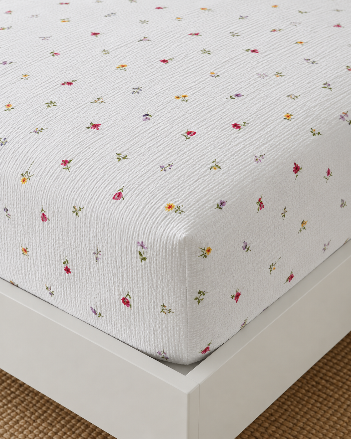 Seersucker Cotton Bedding Set – Blooming Garden