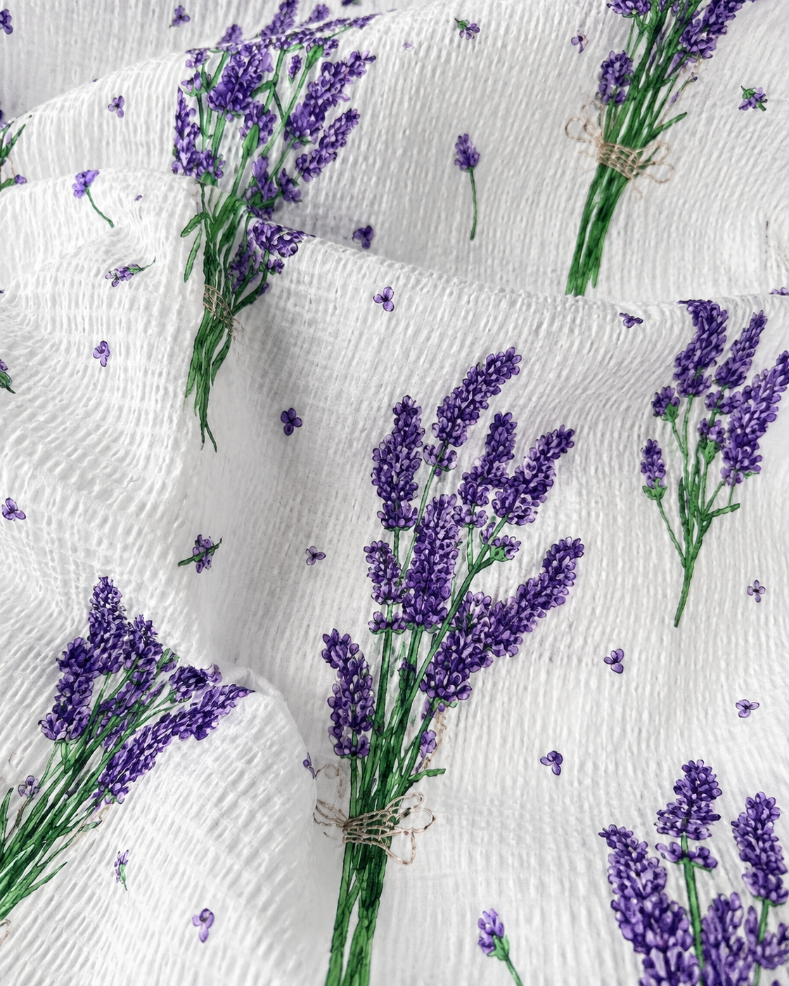 Seersucker Cotton Bedding Set – Lavender Field