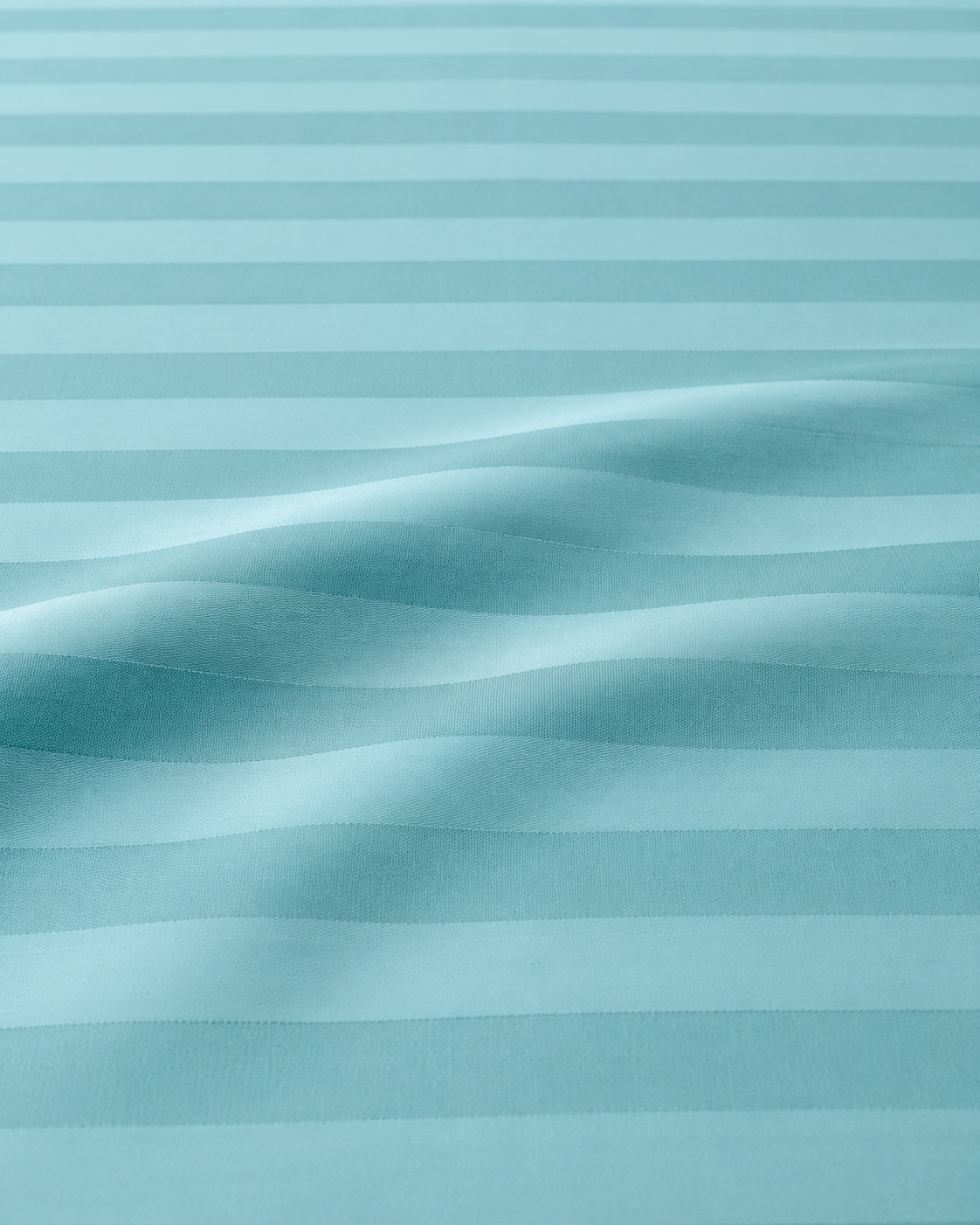 Striped Sateen Cotton Bedding Set – Ocean Teal