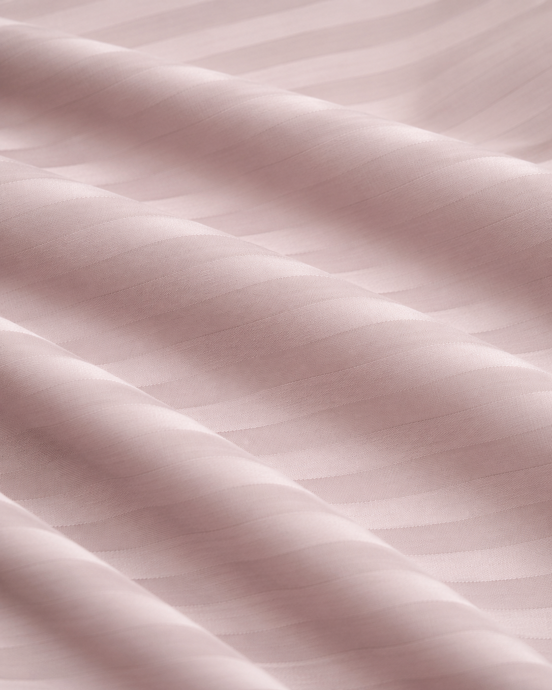 Striped Sateen Cotton Bedding Set – Dusty Blush