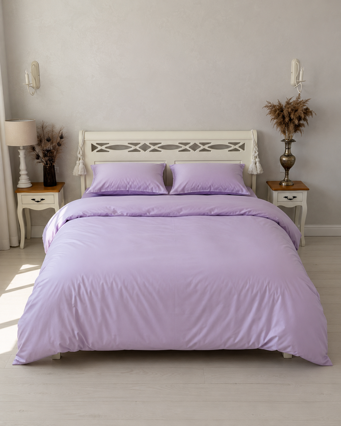 Luxury Cotton Sateen Bedding Set – Lavender Dream