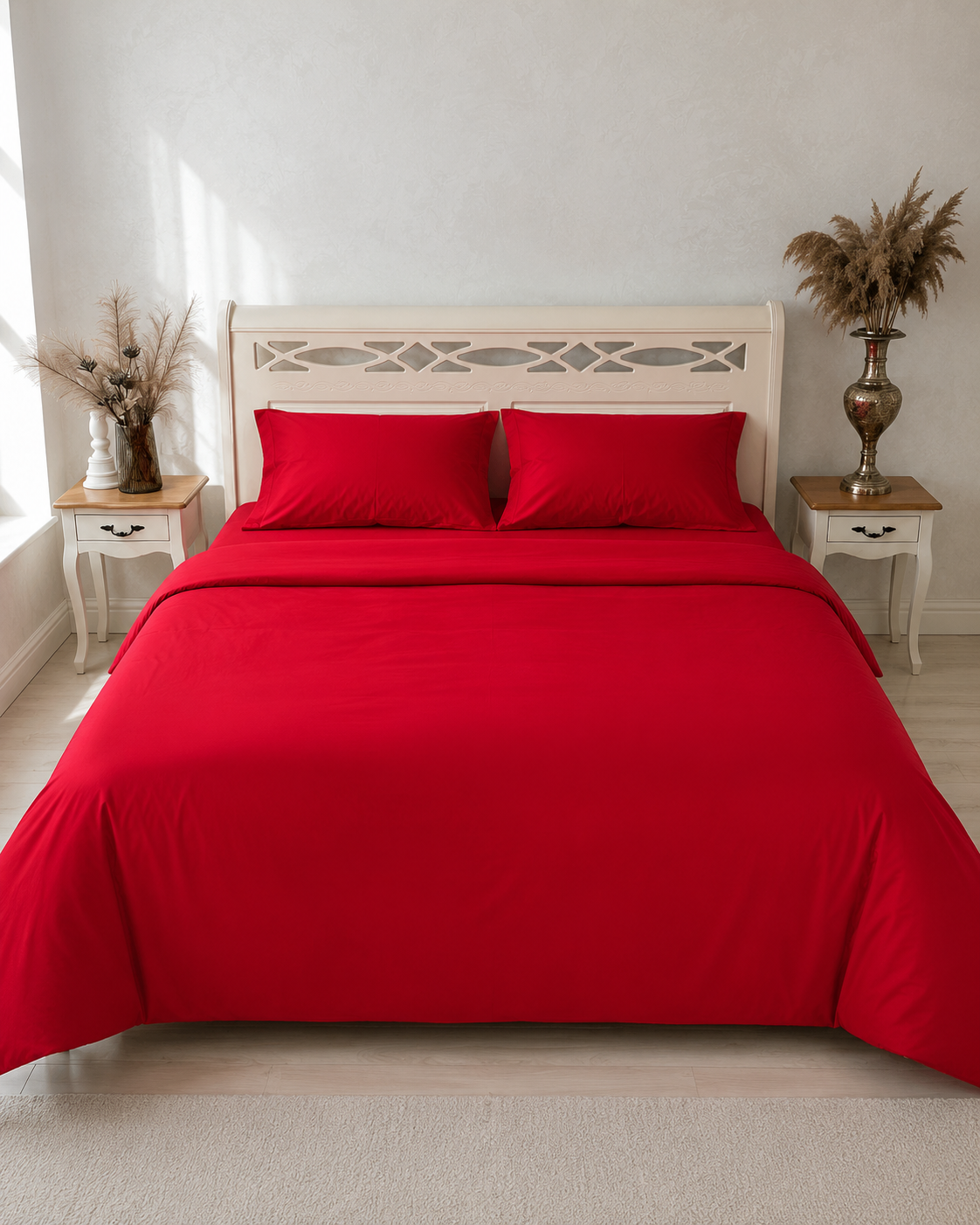 Luxury Cotton Sateen Bedding Set – Scarlet Passion
