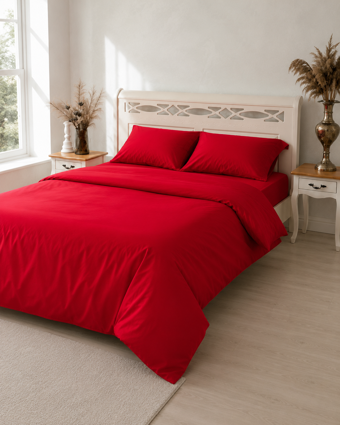 Luxury Cotton Sateen Bedding Set – Scarlet Passion
