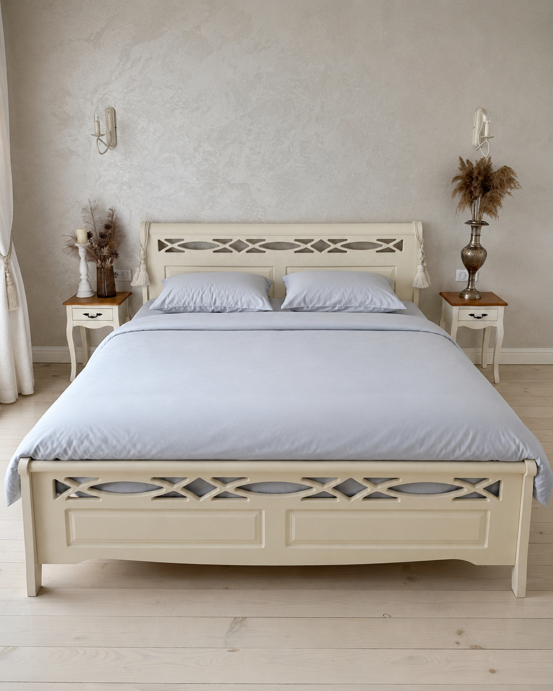 Luxury Cotton Sateen Bedding Set – Silver Mist