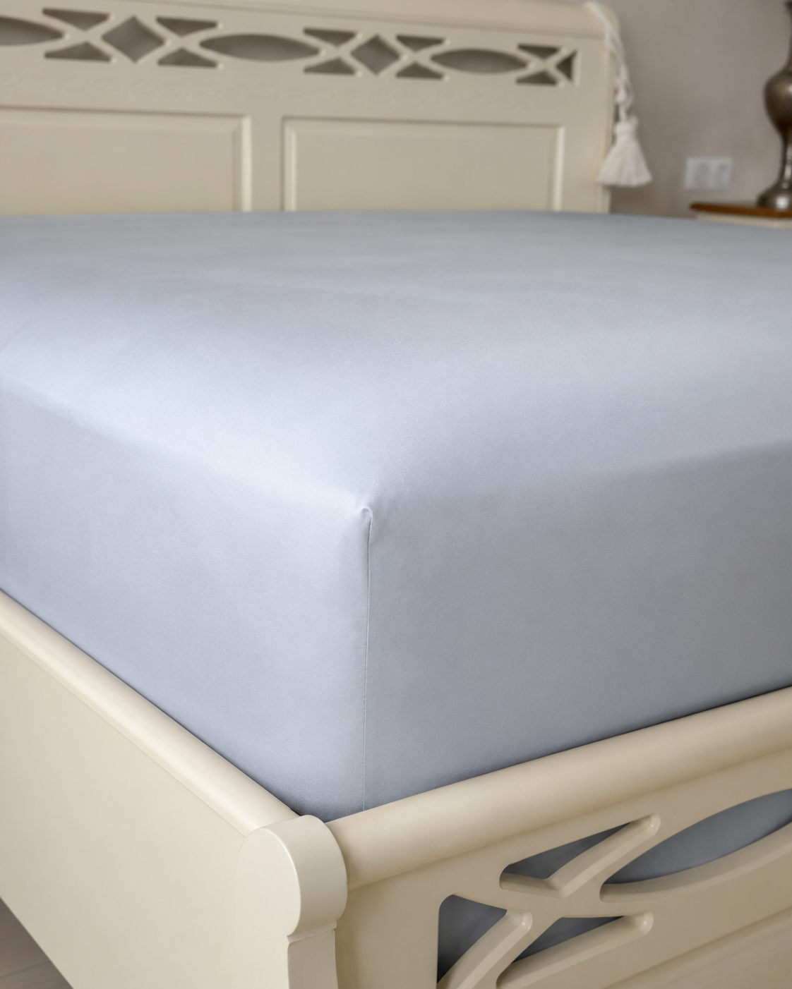 Luxury Cotton Sateen Bedding Set – Silver Mist