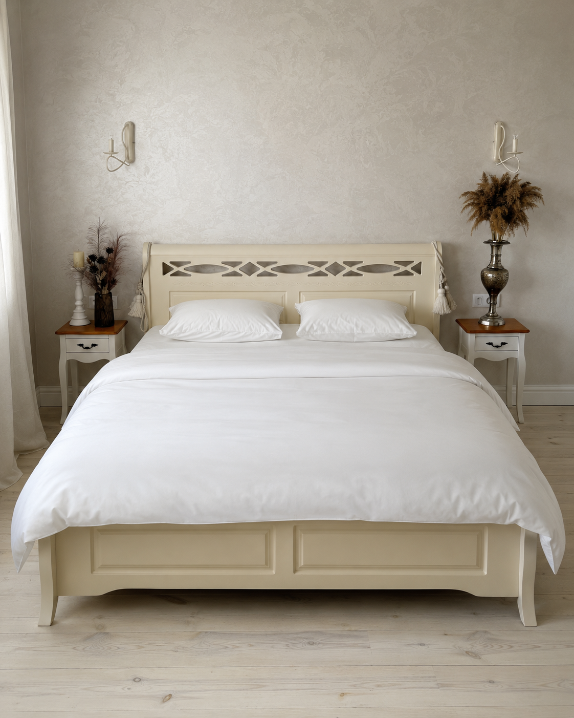 Luxury Cotton Sateen Bedding Set – Ivory