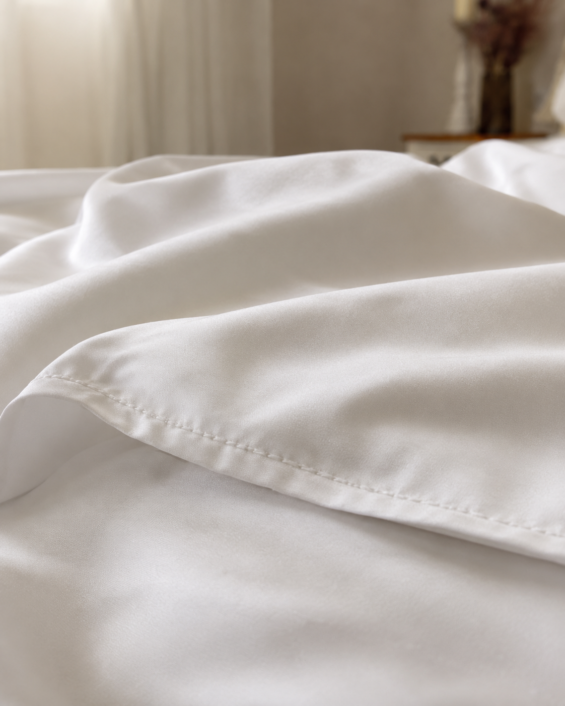 Luxury Cotton Sateen Bedding Set – Ivory