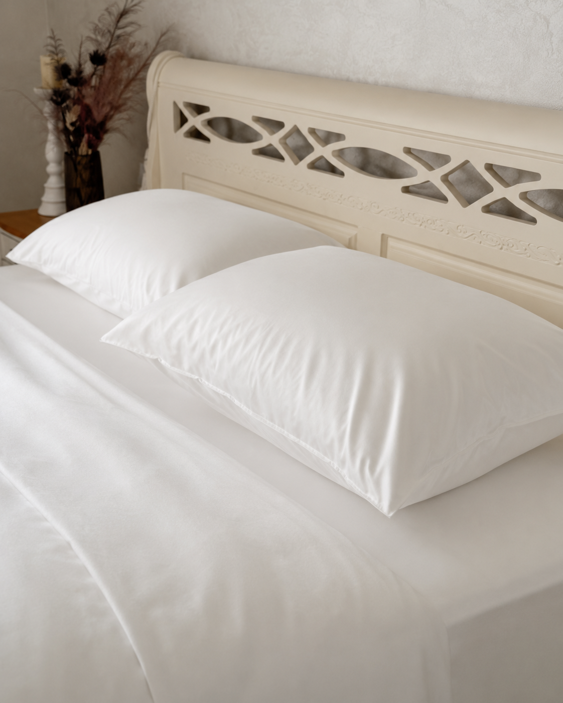 Luxury Cotton Sateen Bedding Set – Ivory