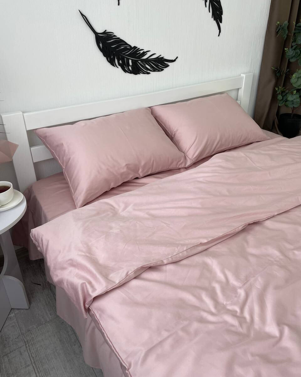 Luxury Cotton Sateen Bedding Set – Blush Elegance
