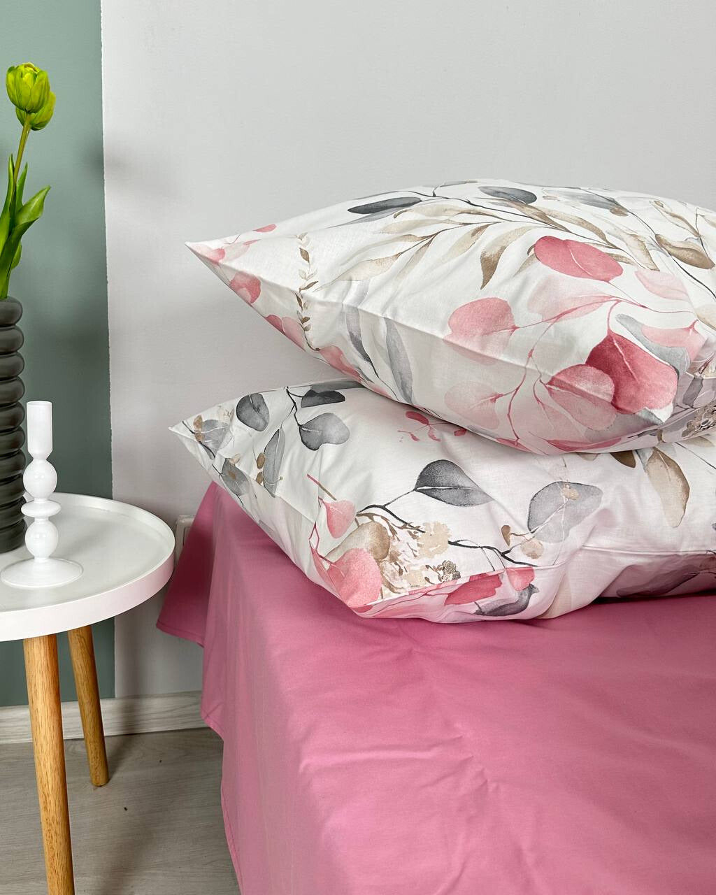 Premium Ranforce Cotton Bedding Set – Pink Breeze