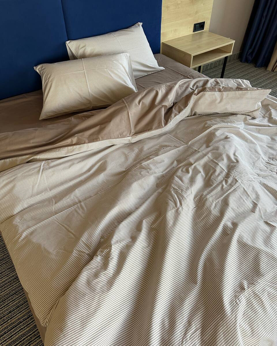 Bedding Set - "Mocca Lines"