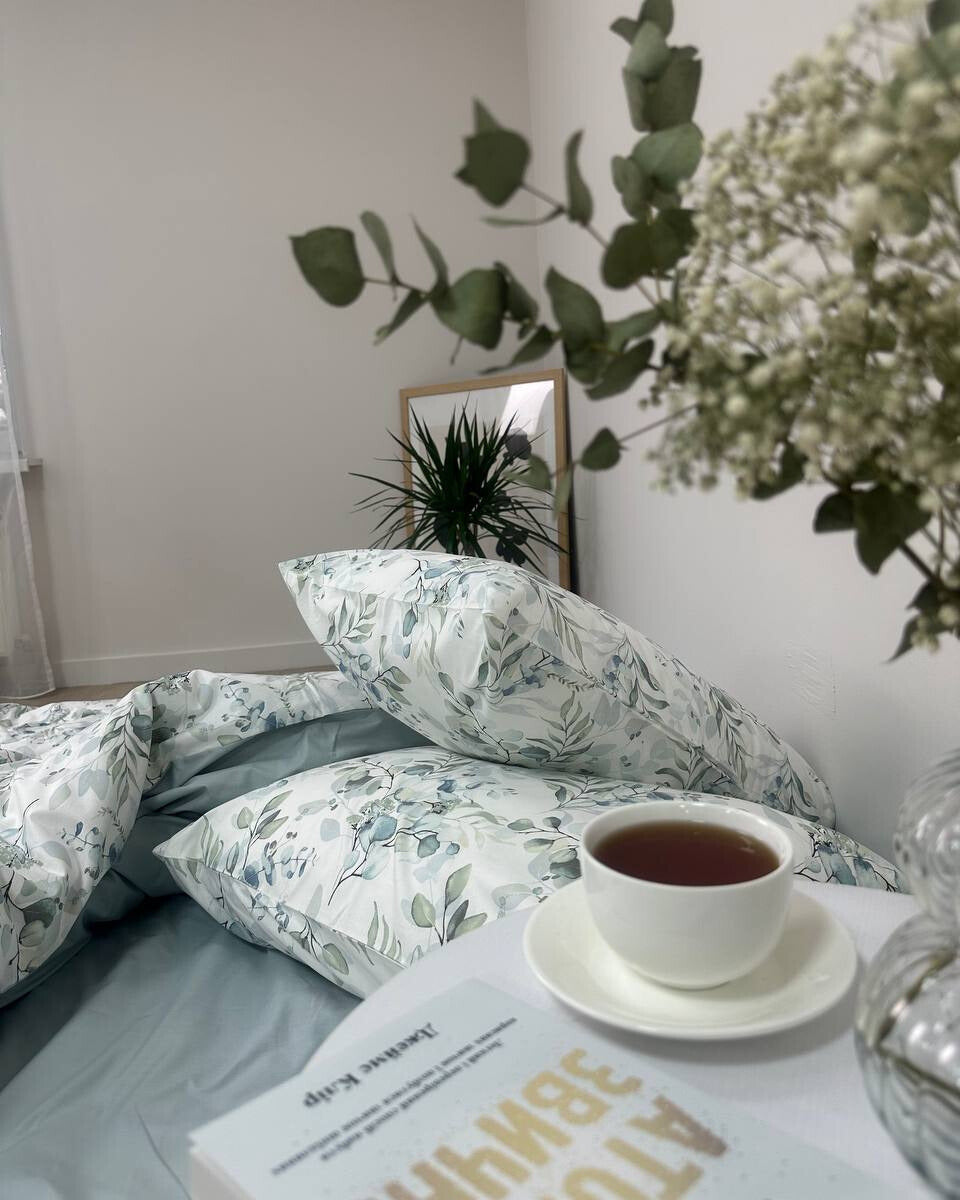 Premium Ranforce Cotton Bedding Set – Soft Eucalyptus