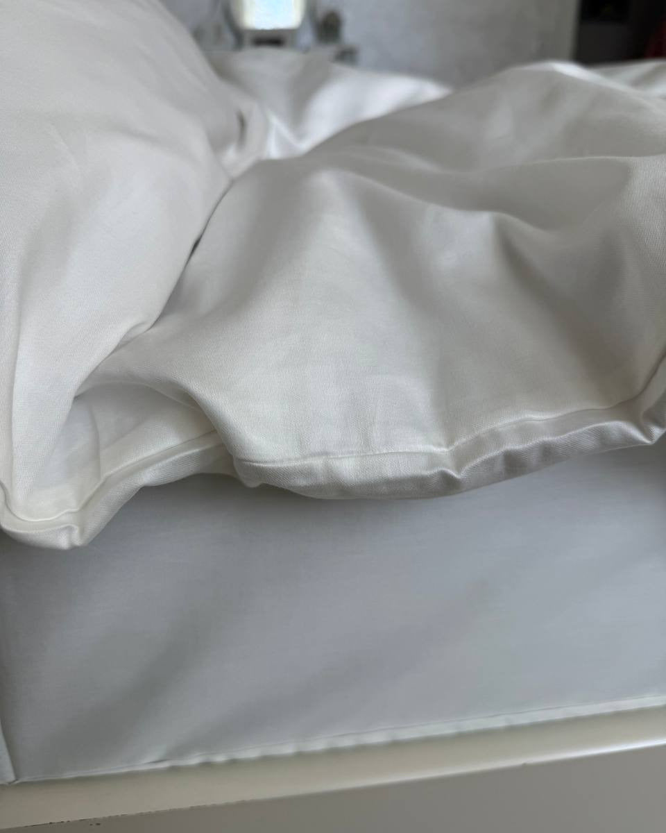 Luxury Cotton Sateen Bedding Set – Ivory
