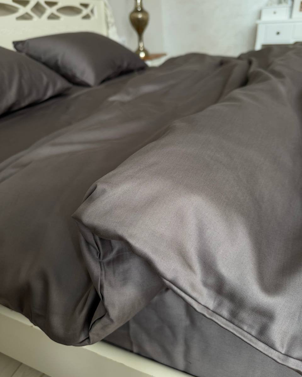 Luxury Cotton Sateen Bedding Set – Cocoa Calm