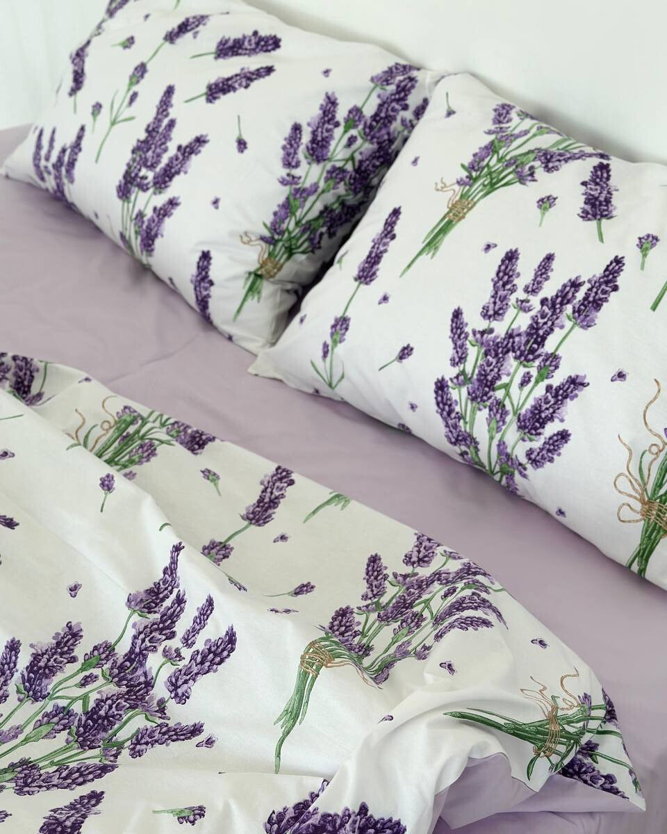 Premium Ranforce Cotton Bedding Set – Lavender Bloom