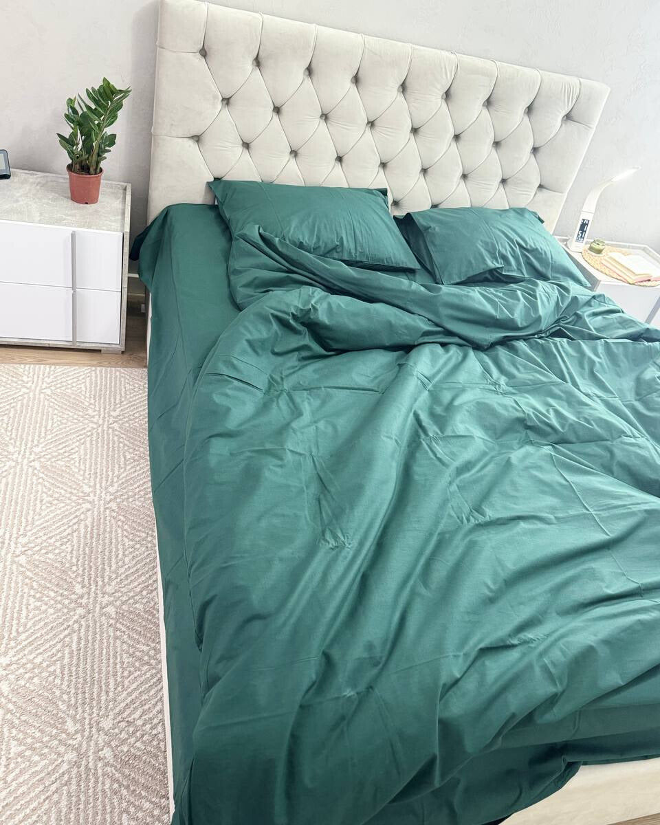 Ranforce Cotton Bedding Set – Deep Emerald