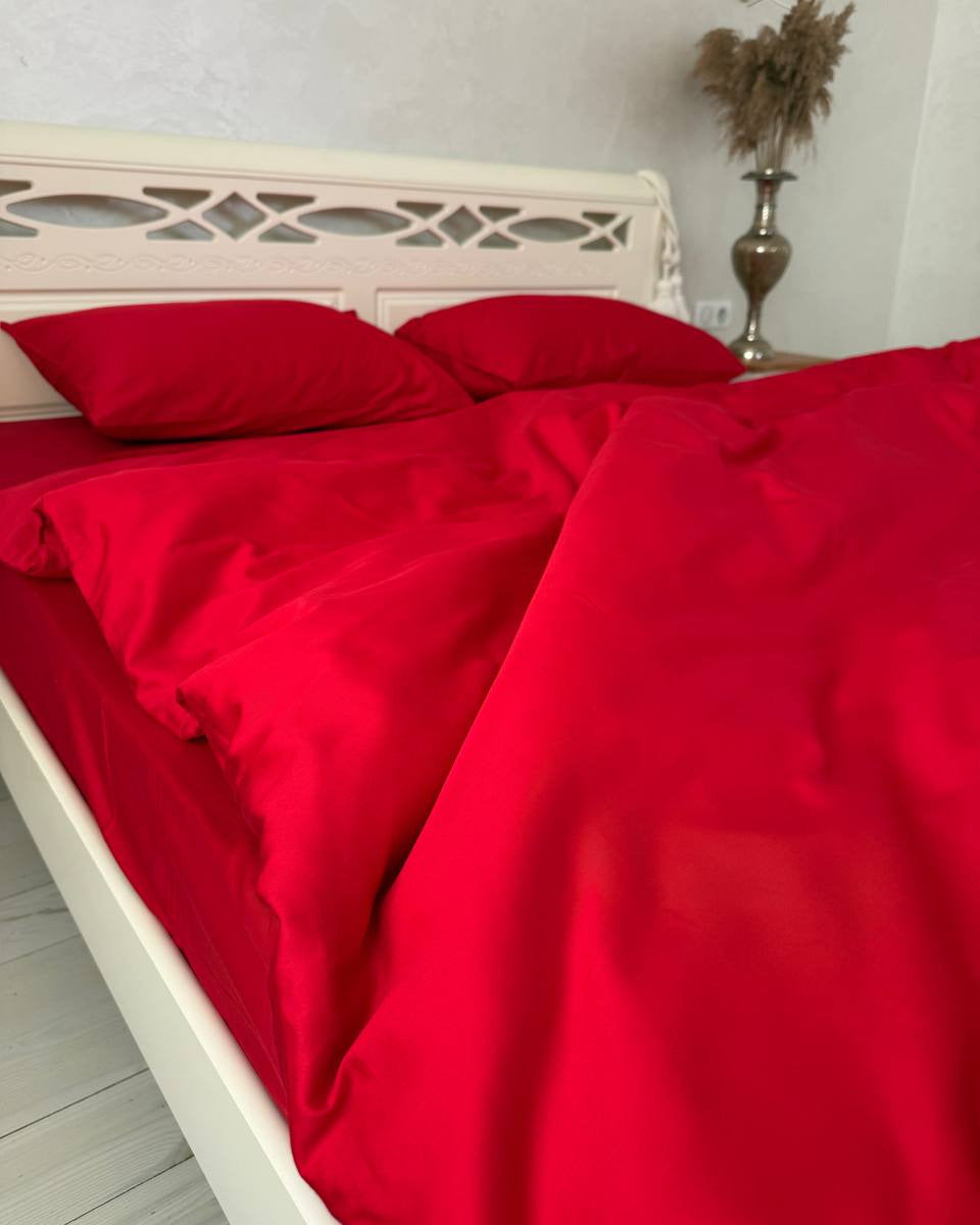 Luxury Cotton Sateen Bedding Set – Scarlet Passion
