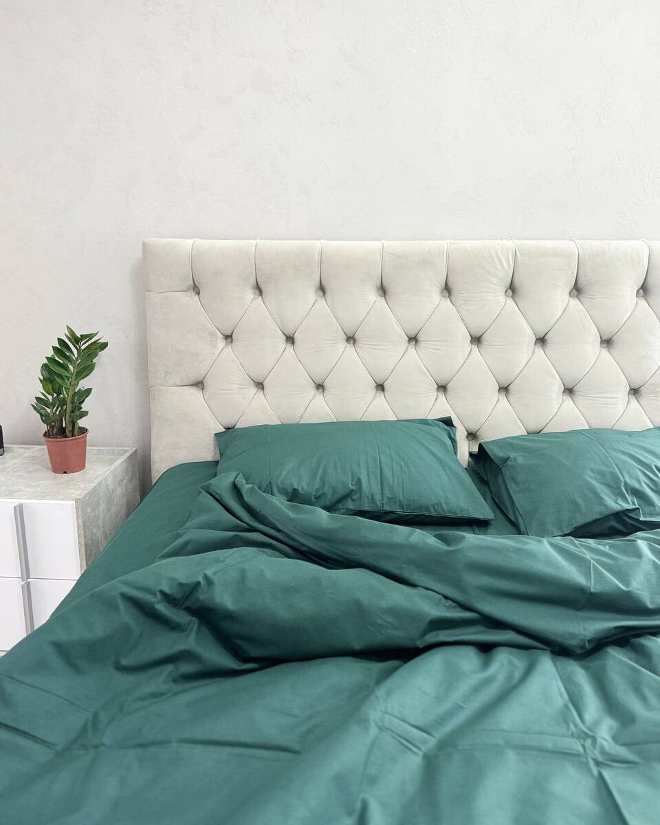 Premium Ranforce Cotton Bedding Set – Deep Emerald