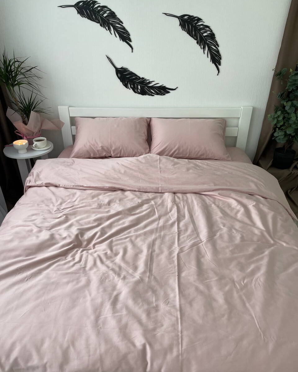 Luxury Cotton Sateen Bedding Set – Blush Elegance