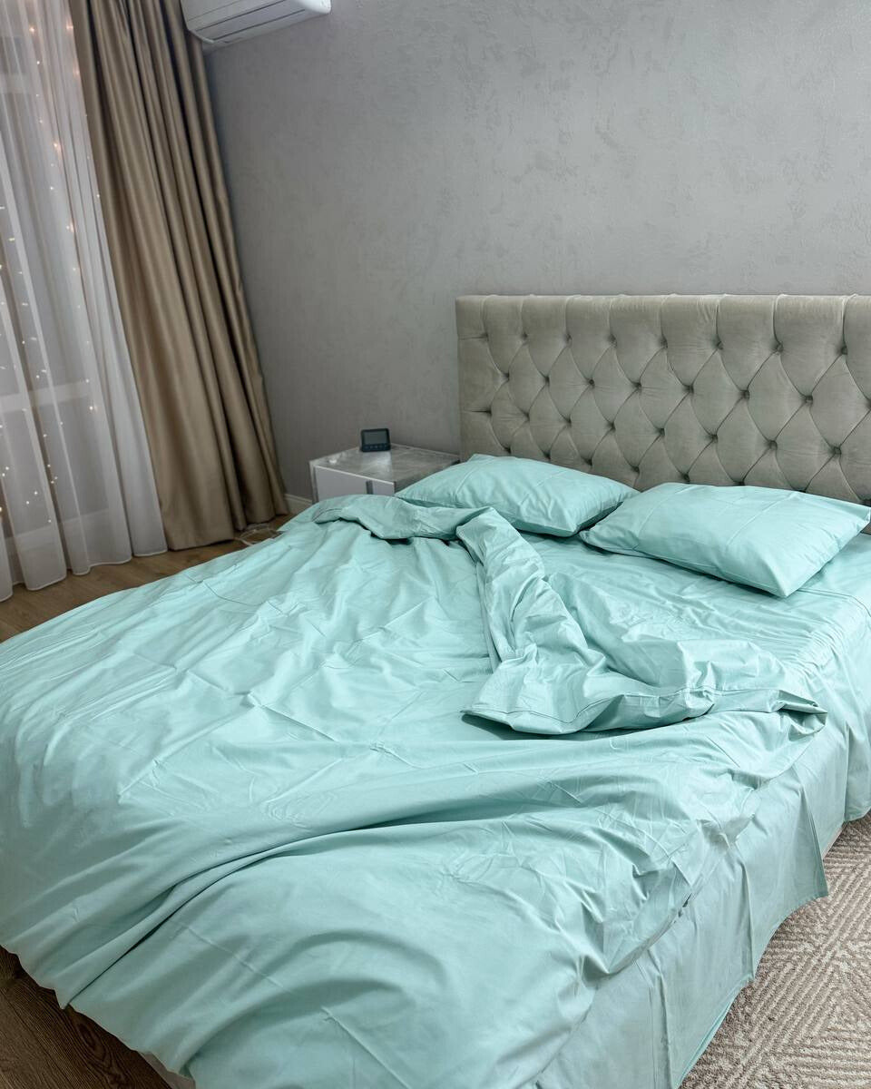 Ranforce Cotton Bedding Set – Mint Serenity