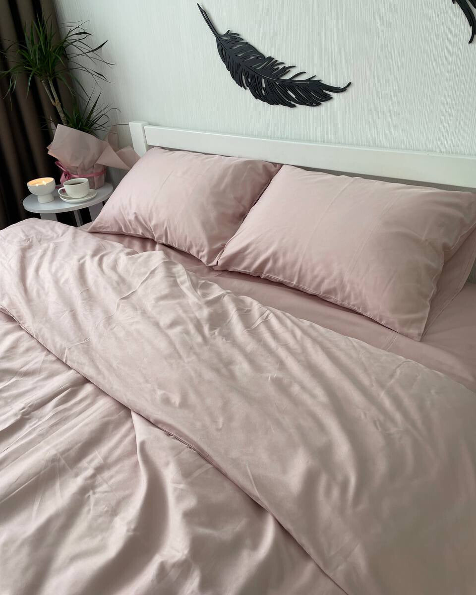 Luxury Cotton Sateen Bedding Set – Blush Elegance