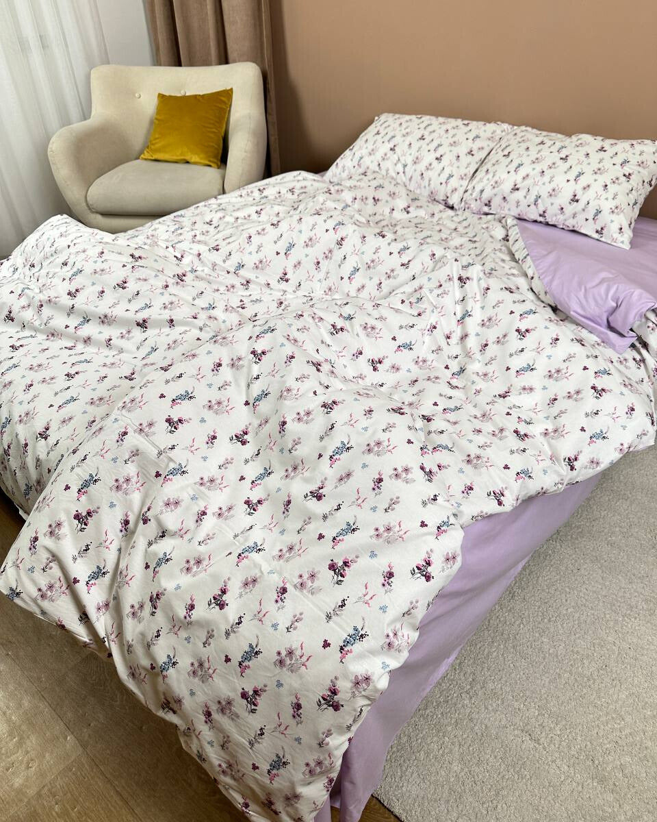 Premium Ranforce Cotton Bedding Set – Lavender Blossom