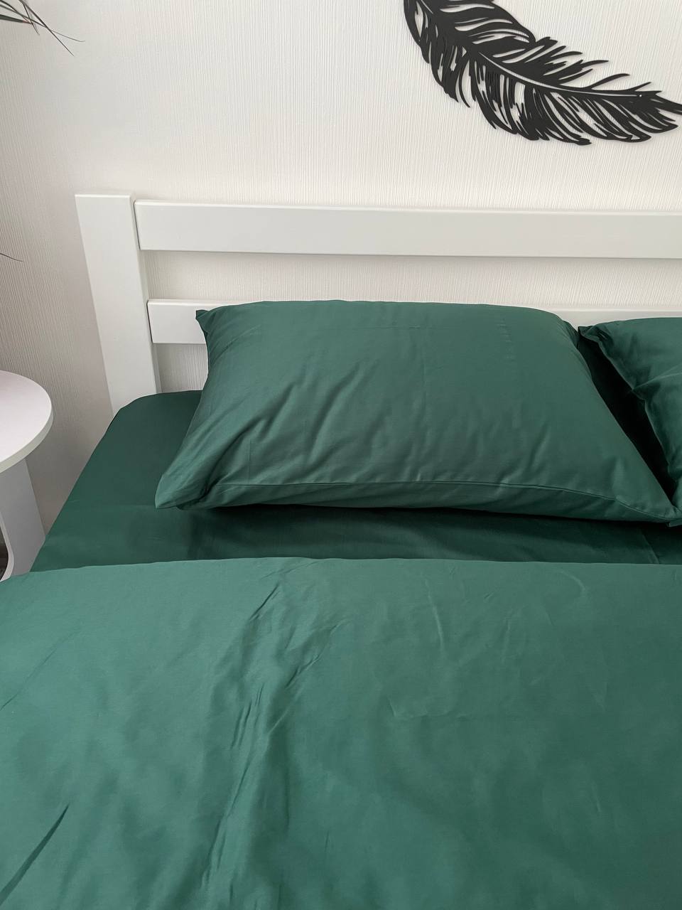 Luxury Cotton Sateen Bedding Set – Emerald Green