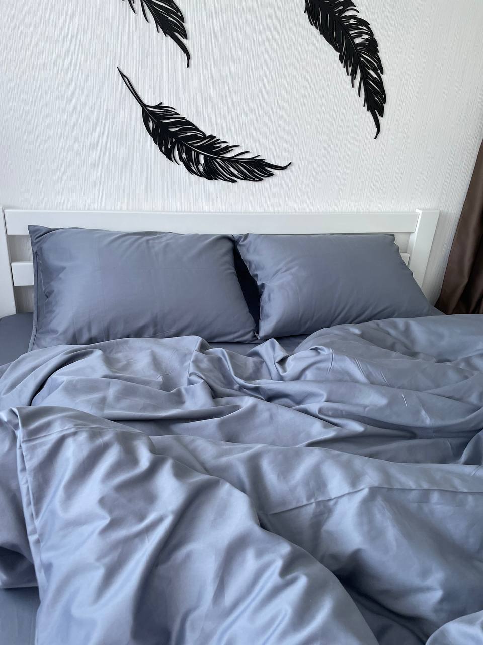 Luxury Cotton Sateen Bedding Set – Silver Grey