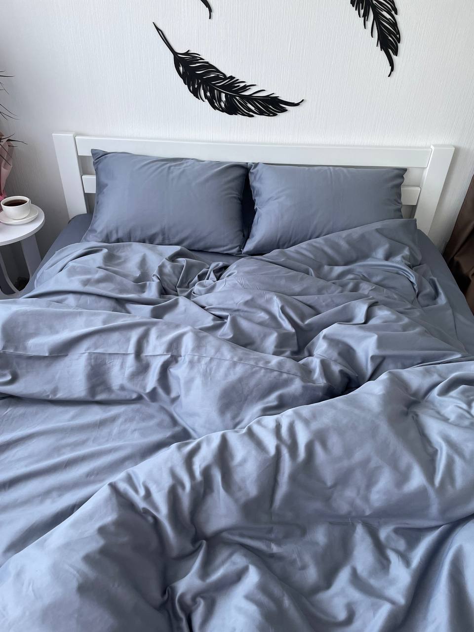 Luxury Cotton Sateen Bedding Set – Silver Grey