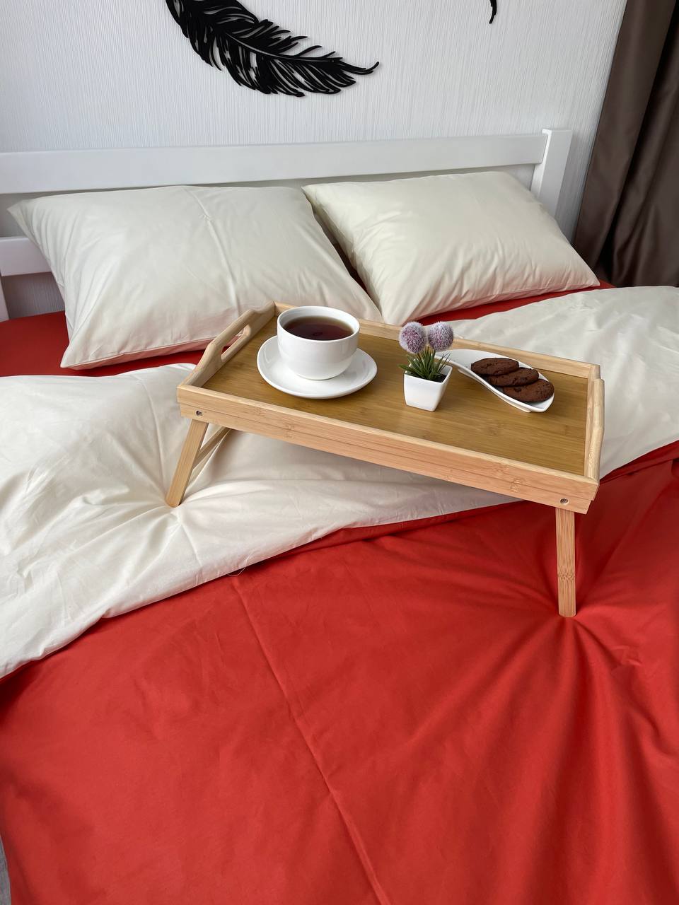 Premium Ranforce Cotton Bedding Set – Sunset Cream