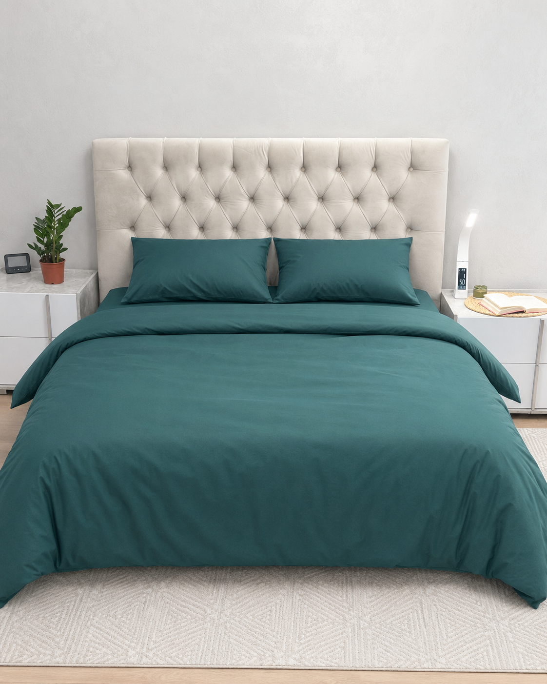 Ranforce Cotton Bedding Set – Deep Emerald