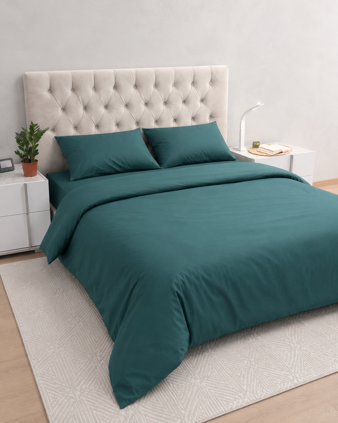 Ranforce Cotton Bedding Set – Deep Emerald