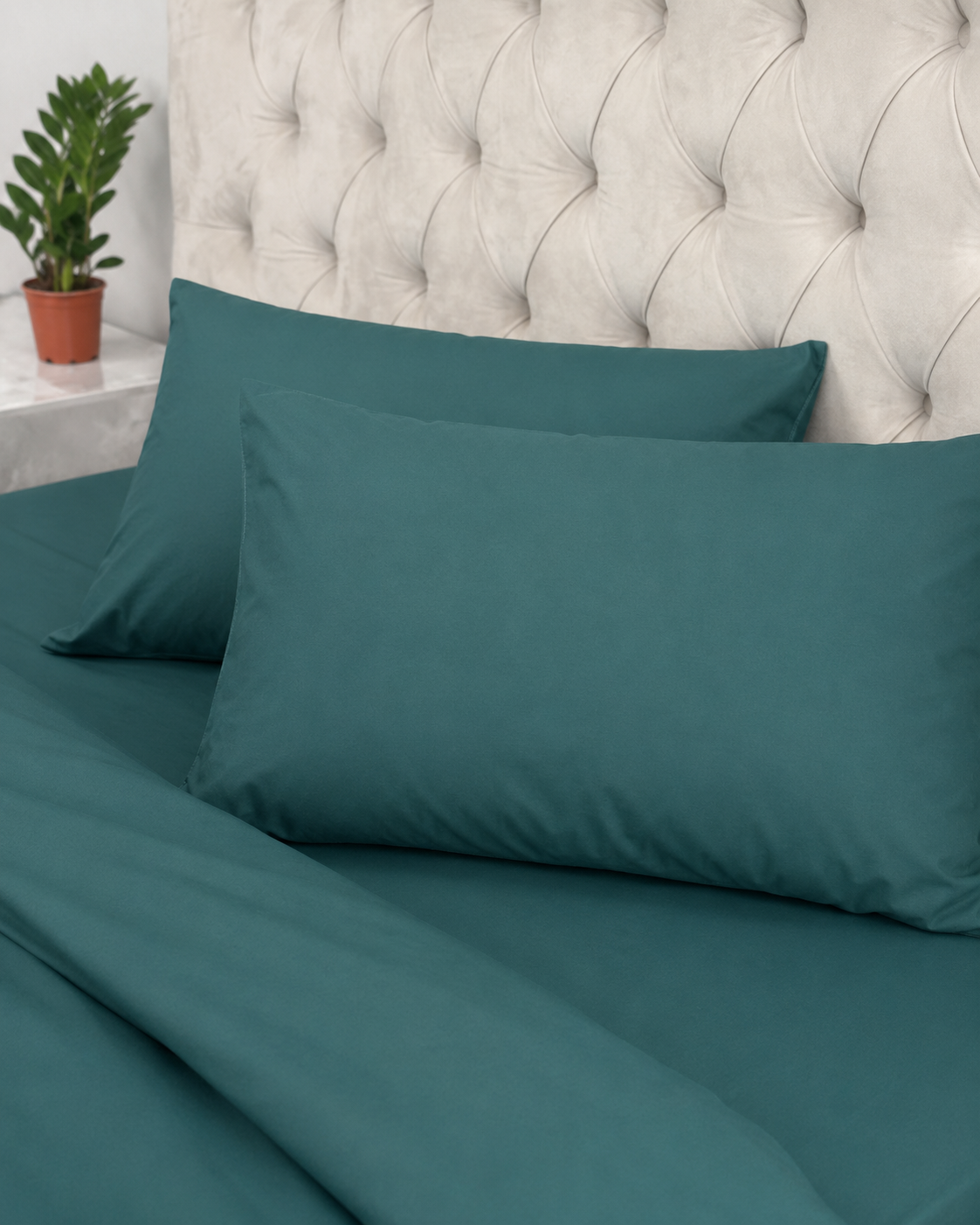 Ranforce Cotton Bedding Set – Deep Emerald